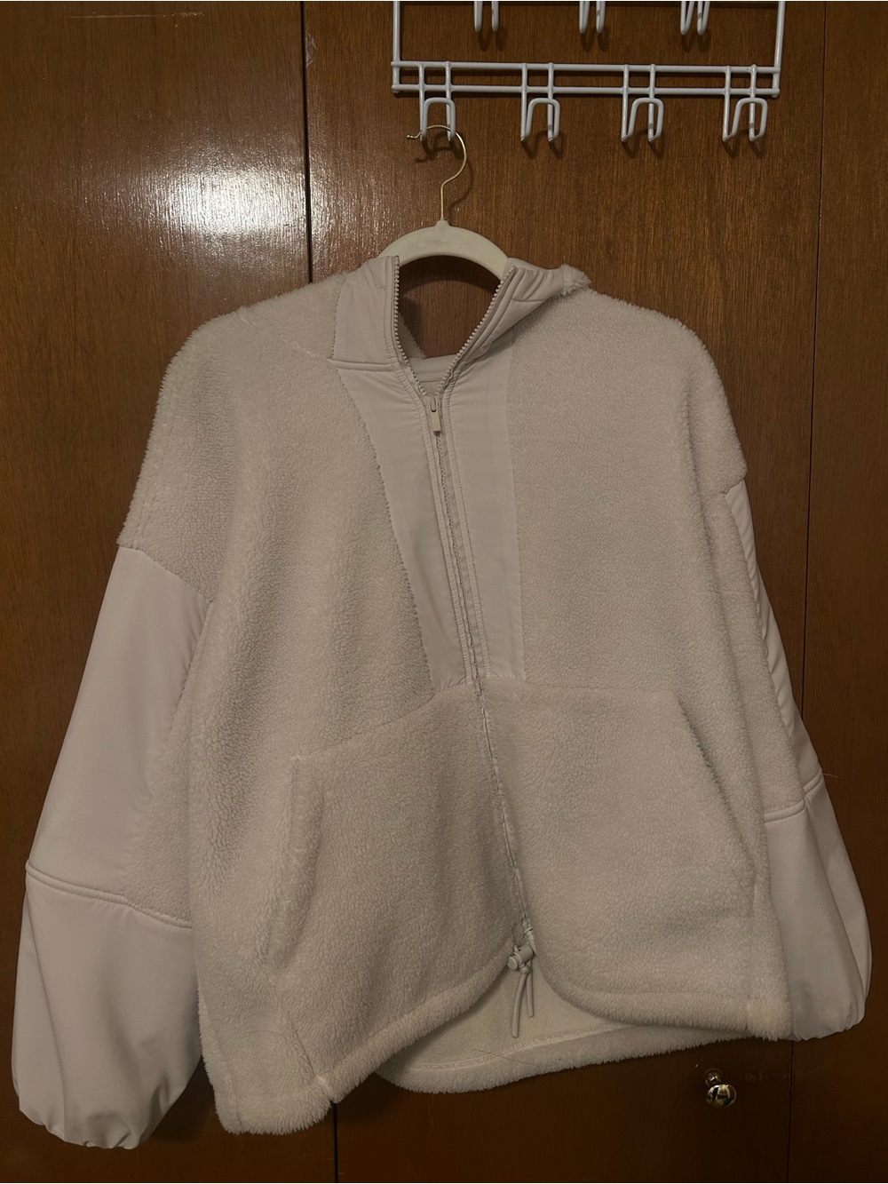 Cozy Half-Zip Sherpa Pullover - Cream